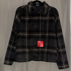 Banana Republic Black Plaid Women's Utility Jacket